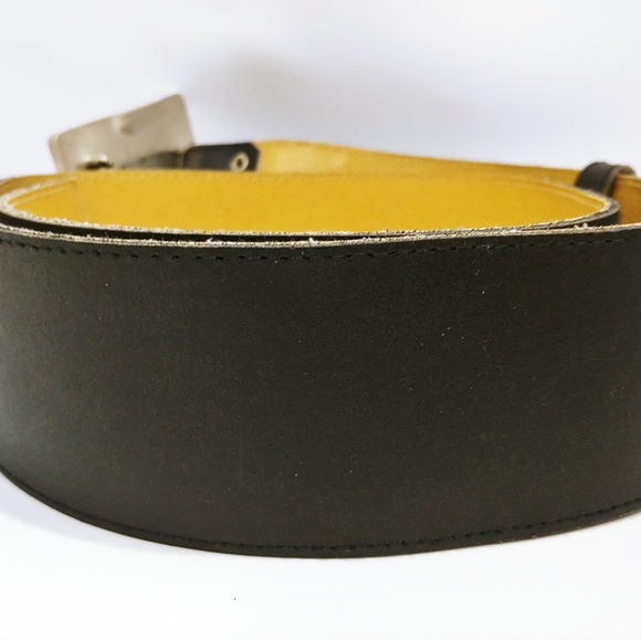 Women's 37" German Top Genuine Leather Black Belt - Picture 2 of 5